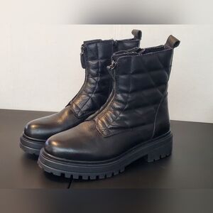 Women's Size 39 (8.5) Alberto Toressi Black Leather Boots